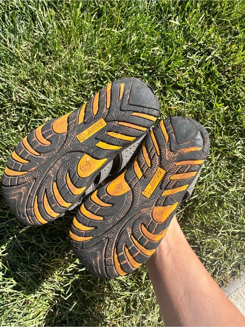 Khombu Kids Closed Toe Outdoor Hiking Water Sandals Gray Orange Size 12